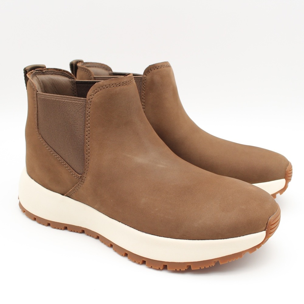 Kizik Toronto Chelsea Boots Womens Size 7.5 Brown Nubuck Slip On Hands Free Shoe